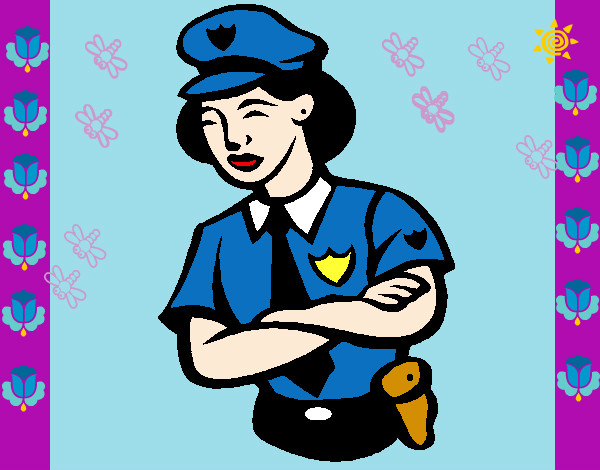 Dibujo Mujer policía pintado por yazminmim