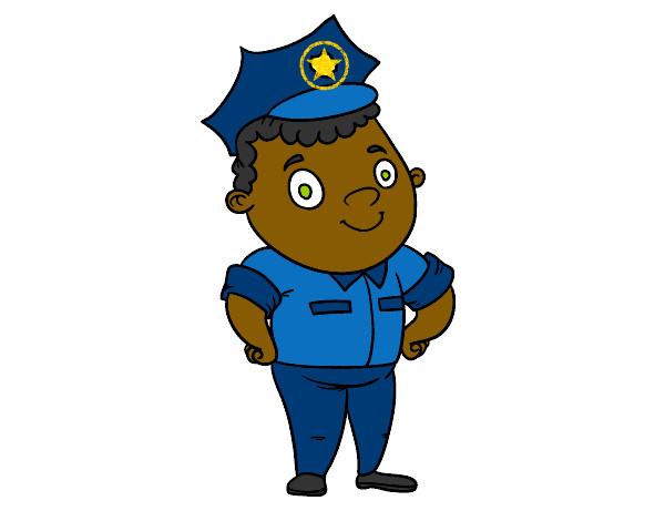 Dibujo Oficial de policía pintado por bajolindas