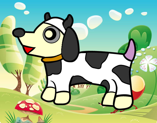 Dibujo Perro-vaca pintado por yazminmim