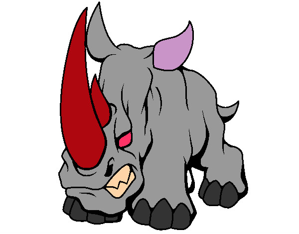Dibujo Rinoceronte II pintado por juandi001