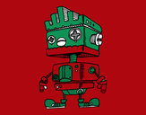 Dibujo Robot con cresta pintado por farriss7