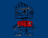 Dibujo Robot con cresta pintado por SantiagoC
