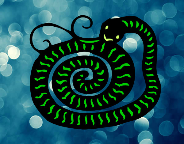 Dibujo Signo de la serpiente pintado por rodi