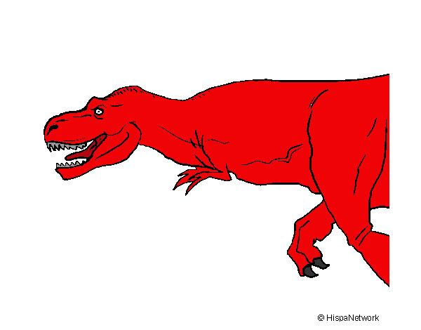 Dibujo Tiranosaurio rex pintado por leiber