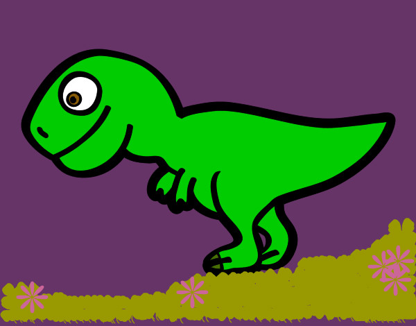 Dibujo Tiranosaurio rex joven pintado por ferchis13