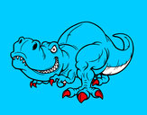 Dibujo Tyrannosaurus Rex pintado por leiber