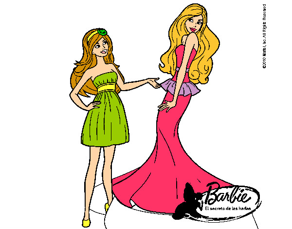 Dibujo Barbie estrena vestido pintado por asuncion11