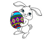 Dibujo Conejo con huevo de pascua pintado por Belieber12