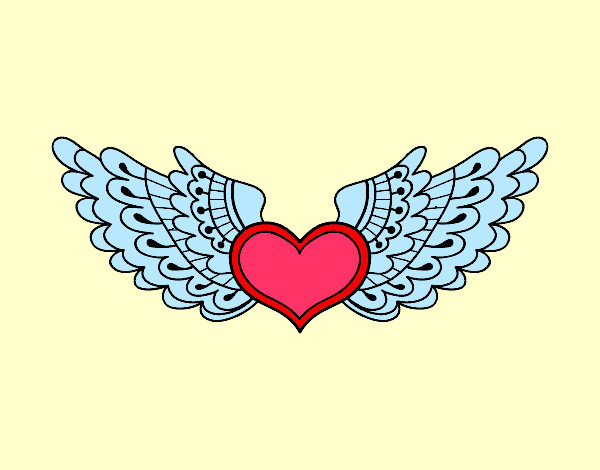 Dibujo Corazón alado pintado por angie1235