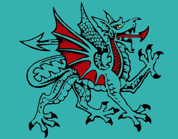 Dibujo Dragón agresivo pintado por angie1235