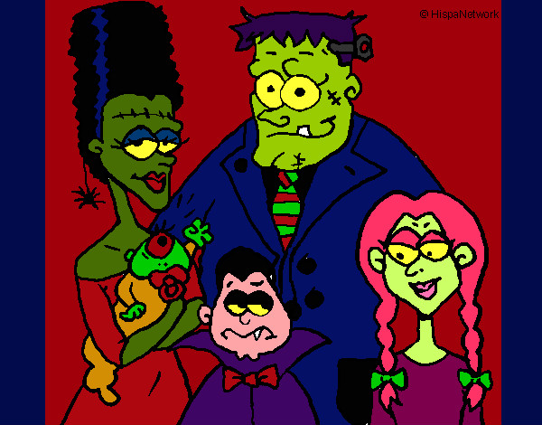 Dibujo Familia de monstruos pintado por MelinaAbby
