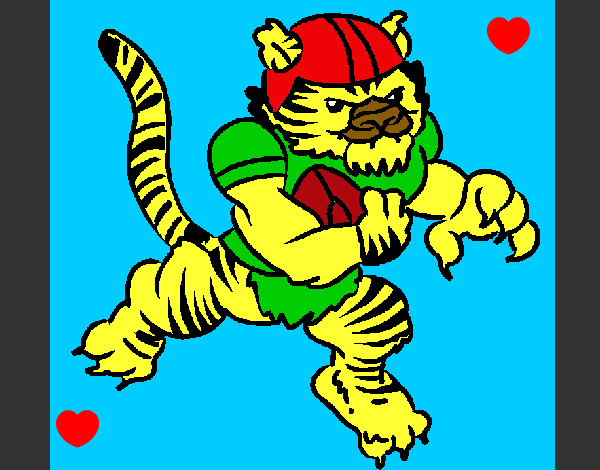 Dibujo Jugador tigre pintado por HCCE