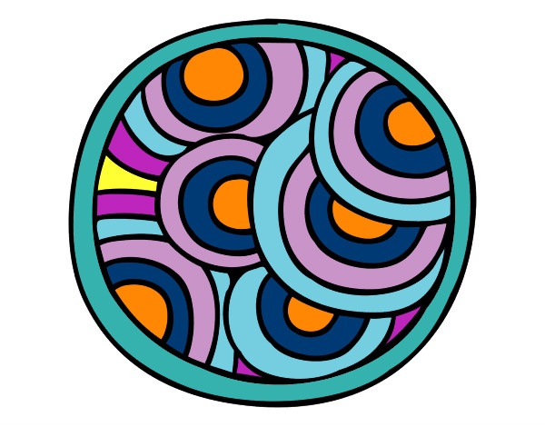 Dibujo Mandala circular pintado por Polilla_19