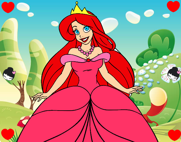 Dibujo Princesa Ariel pintado por maaria