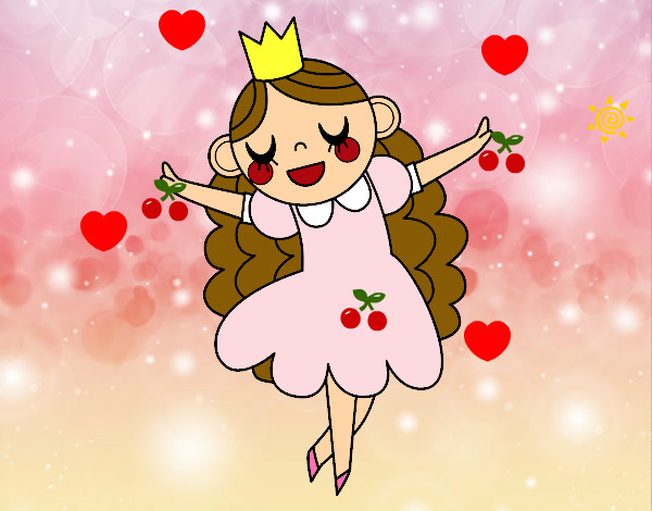 Dibujo Princesa felicidad pintado por f4568bni