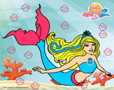 Dibujo Sirena contenta pintado por sarah123
