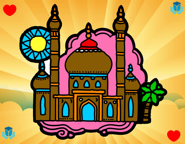 Dibujo Taj Mahal pintado por HCCE