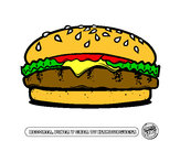 Dibujo Crea tu hamburguesa pintado por milexis