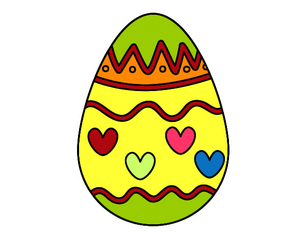 Dibujo Huevo con corazones pintado por  Dibu1414p