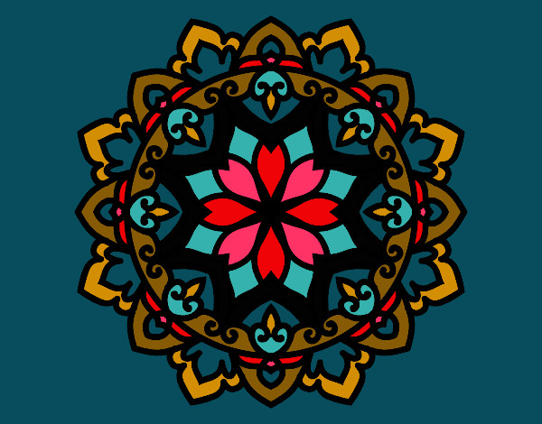 Dibujo Mandala celta pintado por blanca