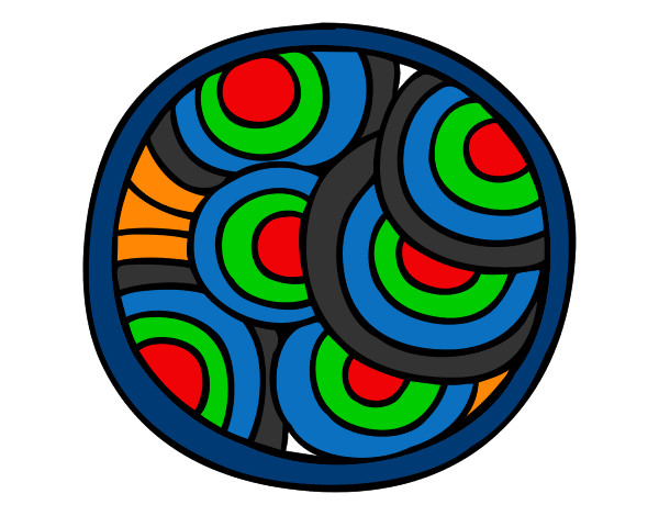 Dibujo Mandala circular pintado por Ander2015