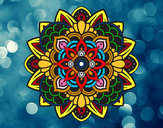 Dibujo Mandala decorativa pintado por guribe