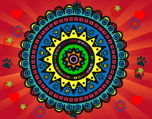 Dibujo Mandala étnica pintado por rodi