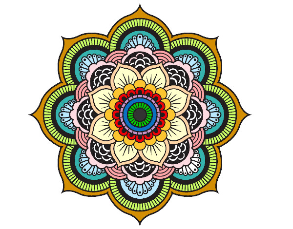 Dibujo Mandala flor oriental pintado por FreeSpirit