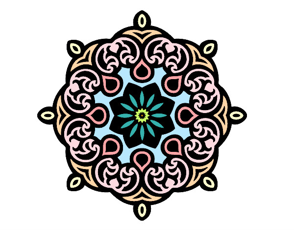 Dibujo Mandala nube pintado por FreeSpirit