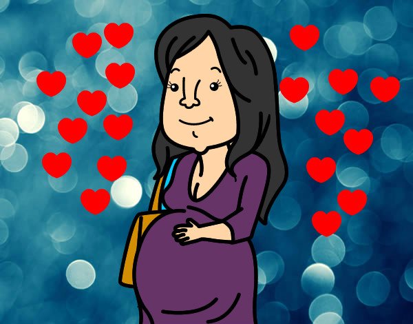 Dibujo Mujer embarazada pintado por hghy