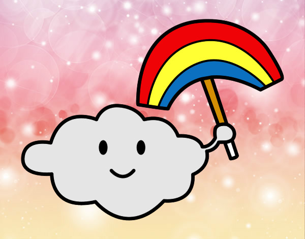 Dibujo Nube con arcoiris pintado por Javikawaii