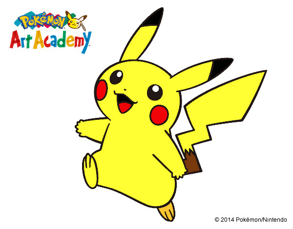 Dibujo Pikachu en Pokémon Art Academy pintado por Javikawaii