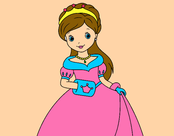 Dibujo Princesa de gala pintado por clowden200