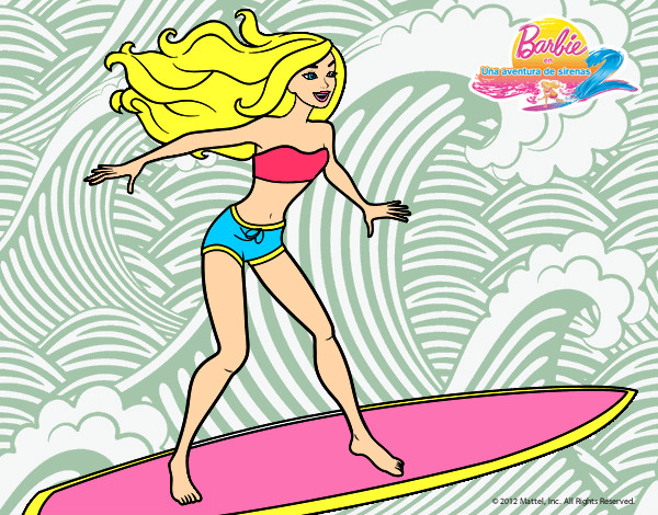 Dibujo Surfeando las olas pintado por roberta200