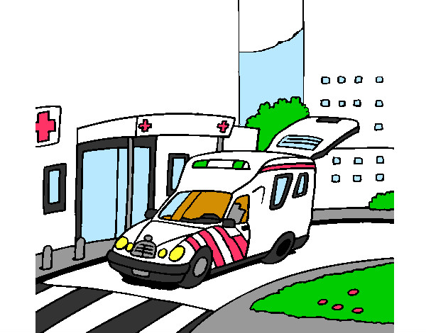 Dibujo Ambulancia en el hospital pintado por francisco3