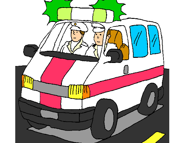 Dibujo Ambulancia en servicio pintado por francisco3