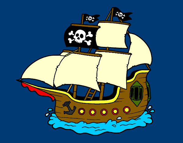 Dibujo Barco pirata pintado por miapp