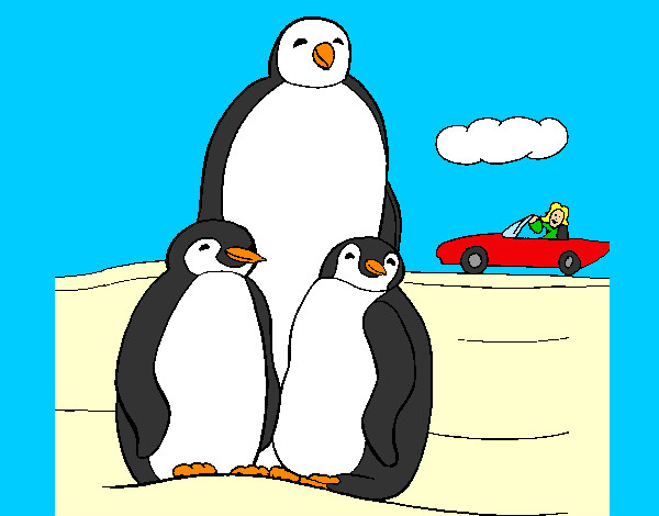 Dibujo Familia pingüino pintado por Anna707