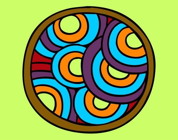 Dibujo Mandala circular pintado por Lulumola