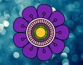 Dibujo Mandala en forma de flor pintado por anasam