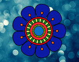 Dibujo Mandala en forma de flor pintado por anasam