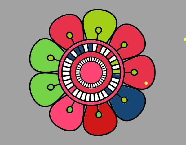 Dibujo Mandala en forma de flor pintado por bettybu