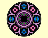 Dibujo Mandala flor pintado por aitan