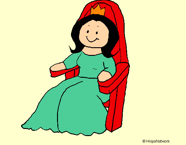 Dibujo Princesa en el trono pintado por elisan