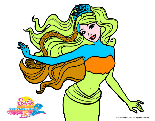 Dibujo Sirena con corona pintado por noramision