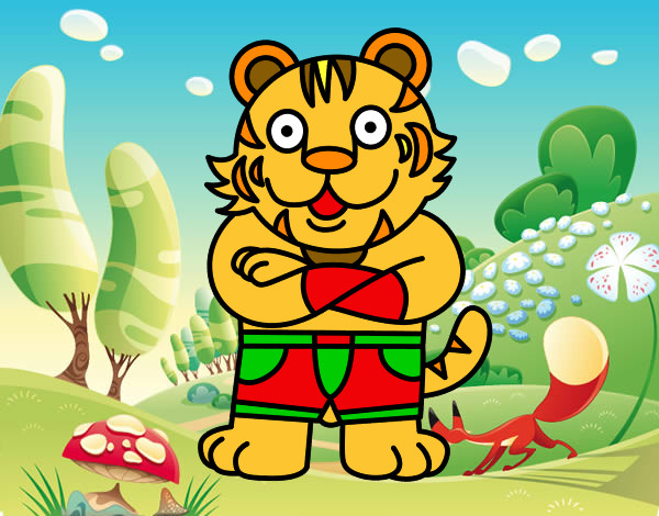 Dibujo Tigre vestido pintado por miapp