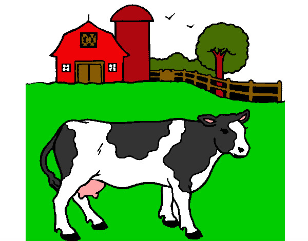 Dibujo Vaca pasturando pintado por ivanmoren