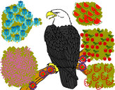 Dibujo Águila en una rama pintado por PNTURA