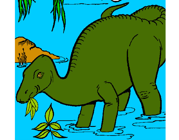 Dinosaurio comiendo