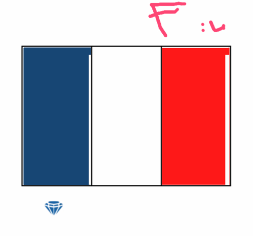 Dibujo Francia pintado por princesaag